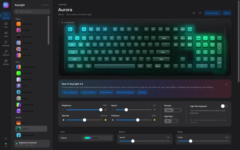 Aurora · dark theme
