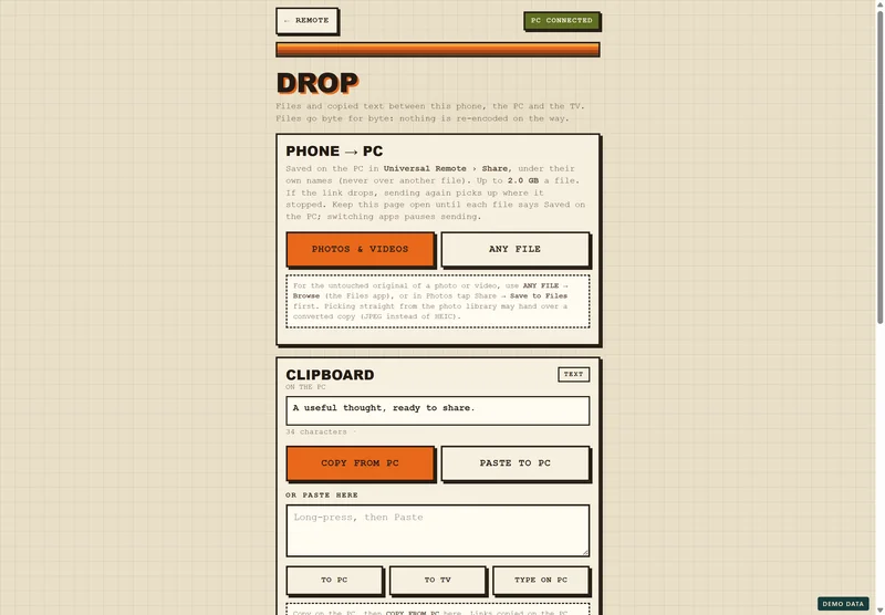 Files and clipboard